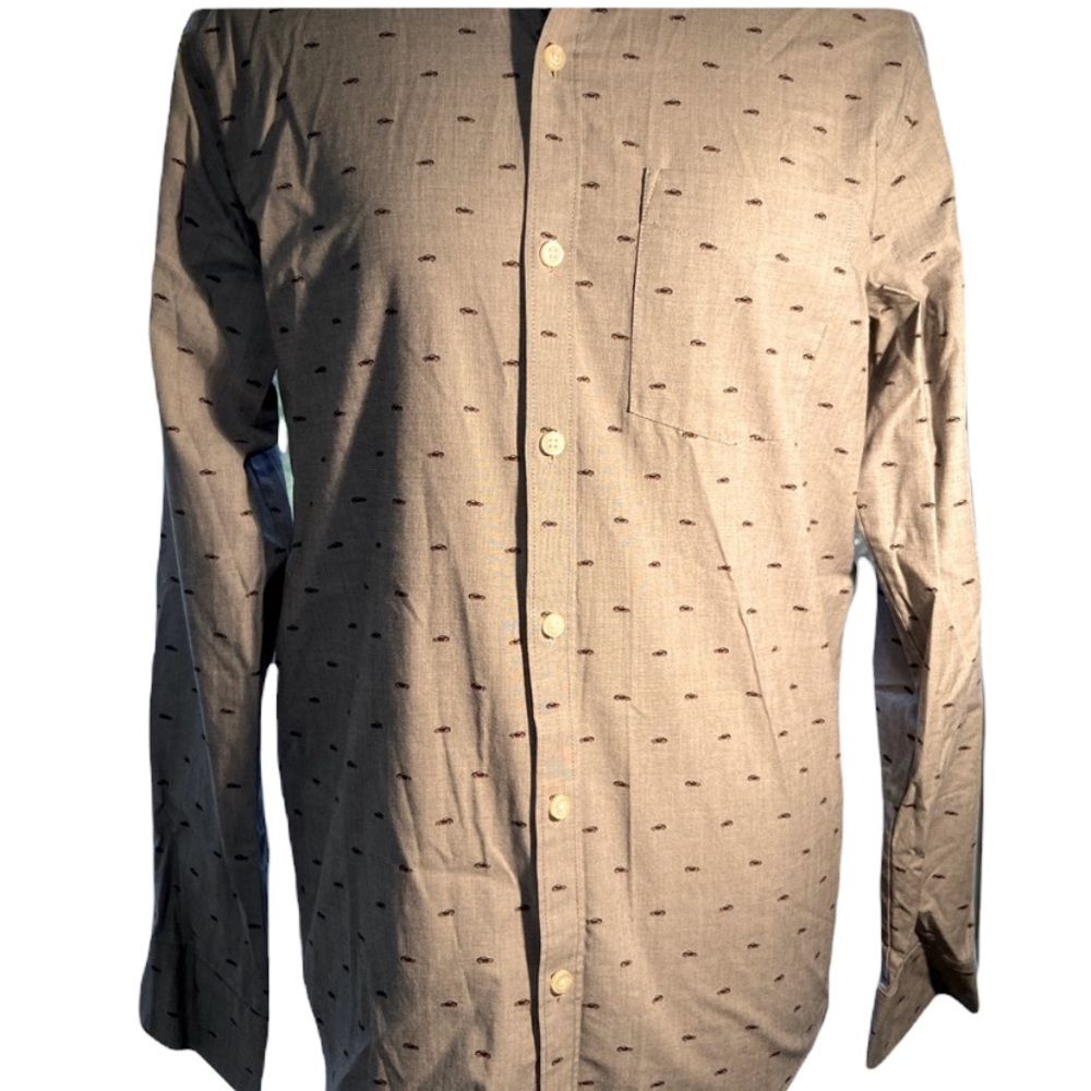 Van Heusen Flex Slim Fit Long Sleeve Race Car Dress Shirt Size S 14 14.5
